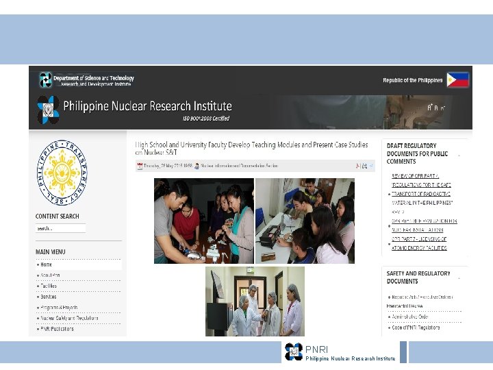 PNRI Philippine Nuclear Research Institute 