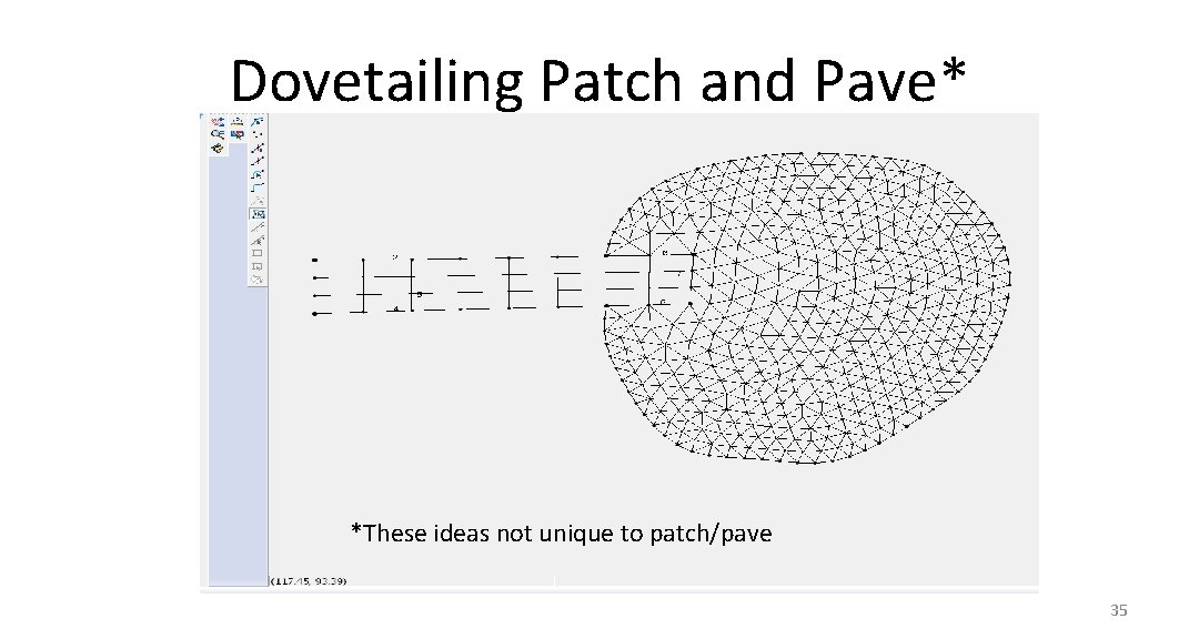 Dovetailing Patch and Pave* *These ideas not unique to patch/pave 35 
