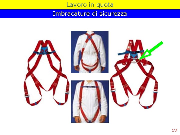 Lavoro in quota Imbracature di sicurezza 13 