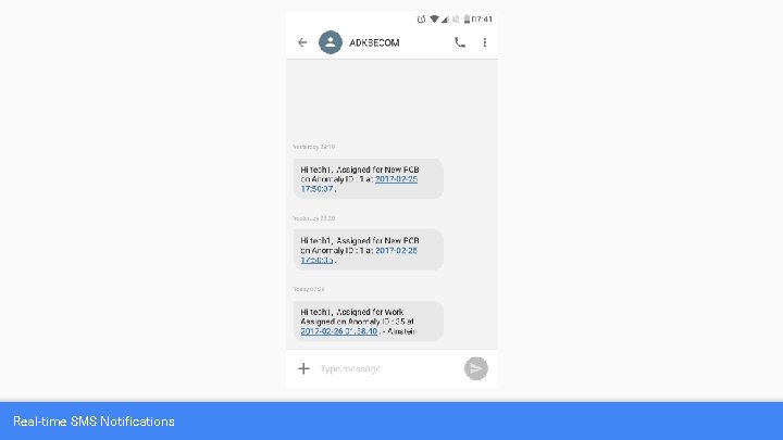 Real-time SMS Notifications 