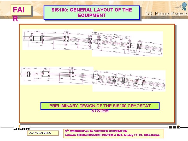 FAI R SIS 100: GENERAL LAYOUT OF THE EQUIPMENT PRELIMINARY DESIGN OF THE SIS