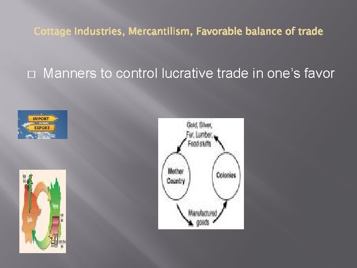 � Manners to control lucrative trade in one’s favor 
