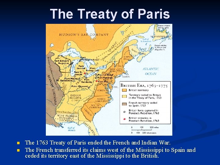 The Treaty of Paris n n The 1763 Treaty of Paris ended the French