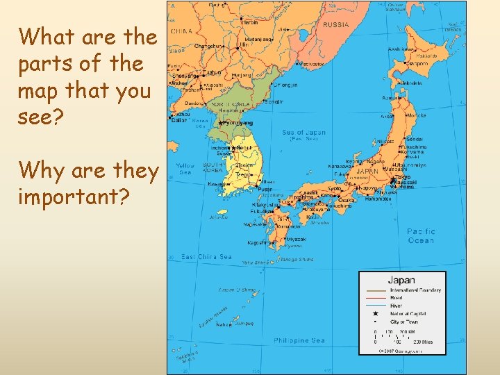What are the parts of the map that you see? Why are they important?