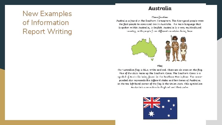 New Examples of Information Report Writing 