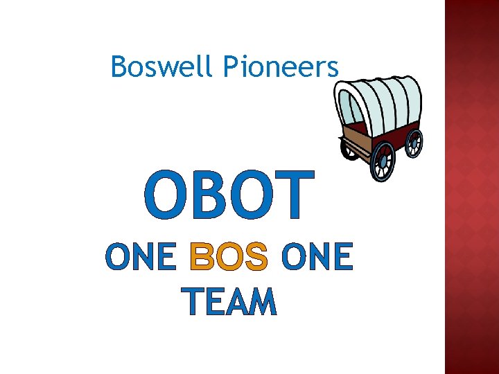 Boswell Pioneers OBOT ONE BOS ONE TEAM 