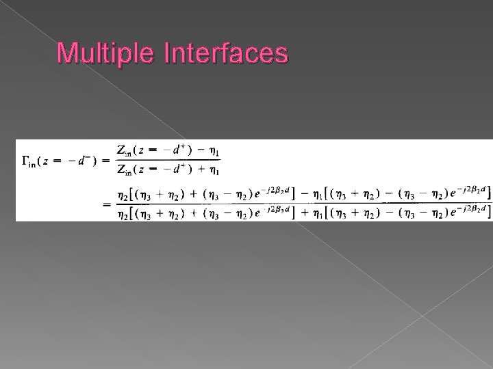 Multiple Interfaces 