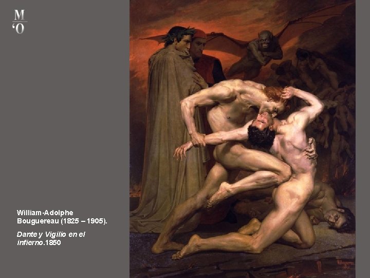 William-Adolphe Bouguereau (1825 – 1905). Dante y Vigilio en el infierno. 1850 