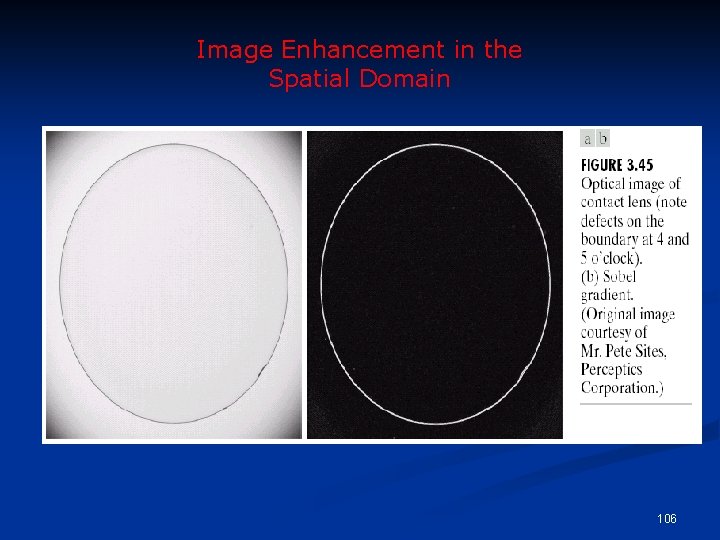 Image Enhancement in the Spatial Domain 106 