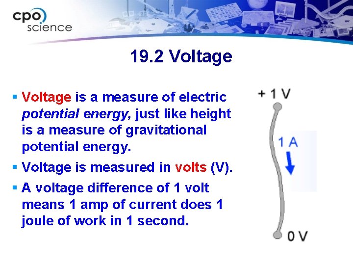 19. 2 Voltage § Voltage is a measure of electric potential energy, just like 19. 2 Voltage § Voltage is a measure of electric potential energy, just like