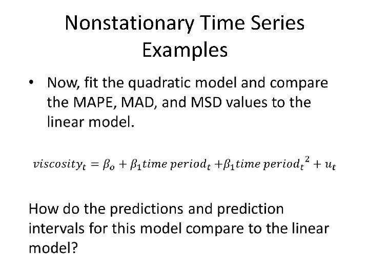 Nonstationary Time Series Examples 