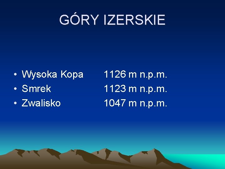 GÓRY IZERSKIE • Wysoka Kopa • Smrek • Zwalisko 1126 m n. p. m.