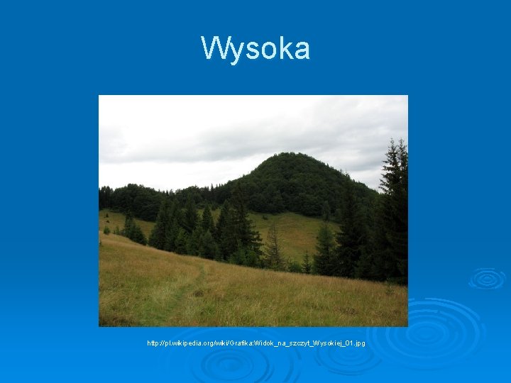 Wysoka http: //pl. wikipedia. org/wiki/Grafika: Widok_na_szczyt_Wysokiej_01. jpg 
