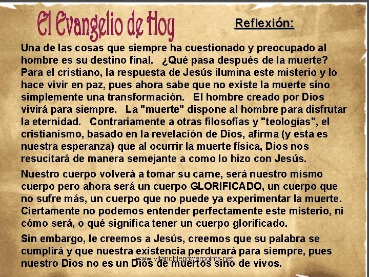 Reflexión: Una de las cosas que siempre ha cuestionado y preocupado al hombre es
