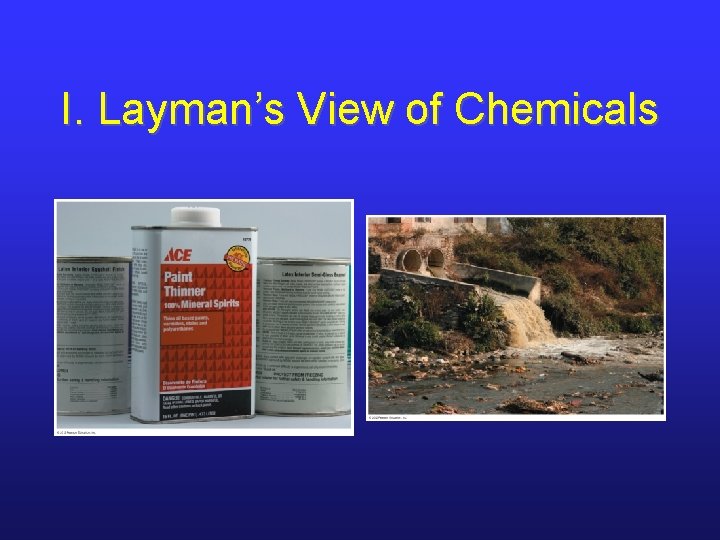 I. Layman’s View of Chemicals 