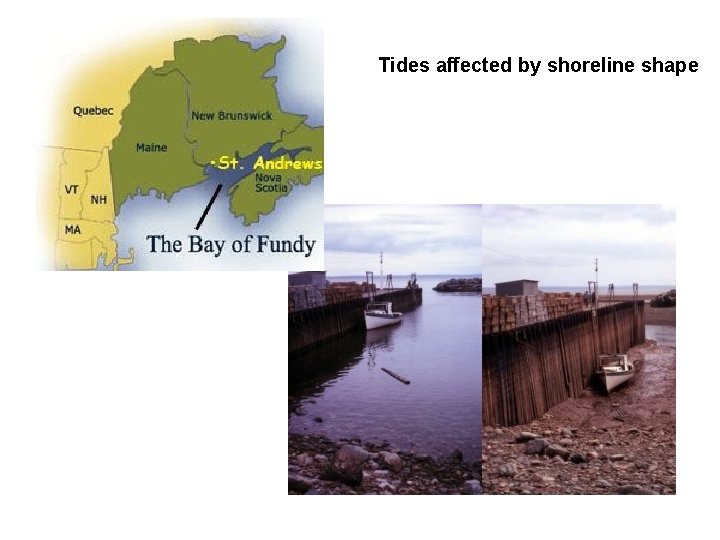 Tides affected by shoreline shape 
