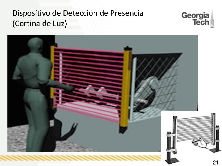 Dispositivo de Detección de Presencia (Cortina de Luz) 21 