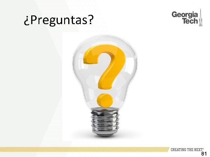 ¿Preguntas? 81 