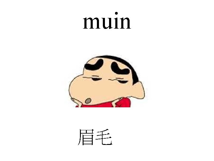 muin 眉毛 