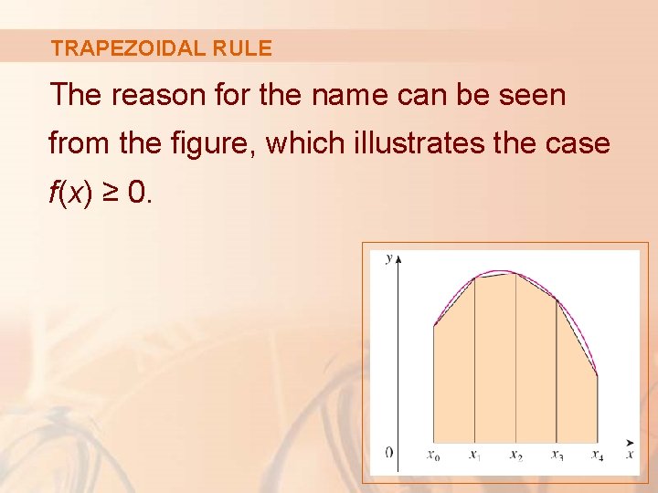 TRAPEZOIDAL RULE The reason for the name can be seen from the figure, which