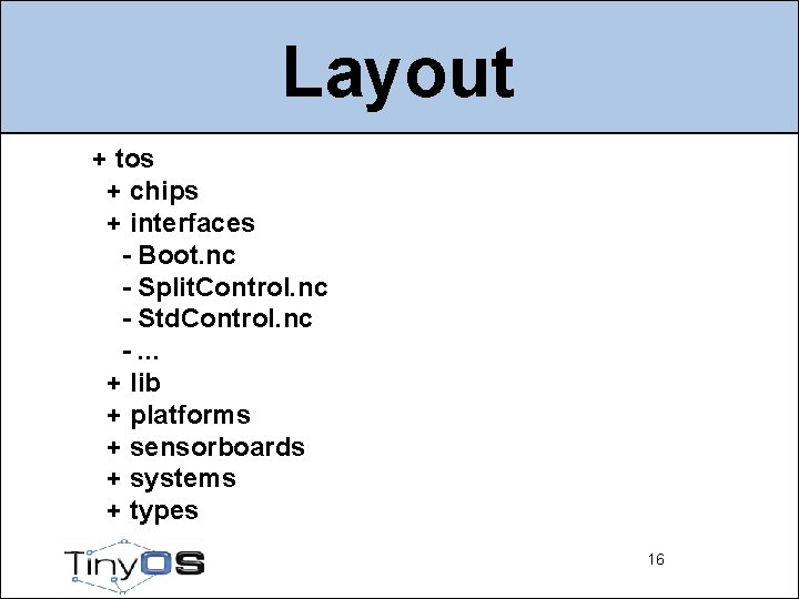 Layout + tos + chips + interfaces - Boot. nc - Split. Control. nc