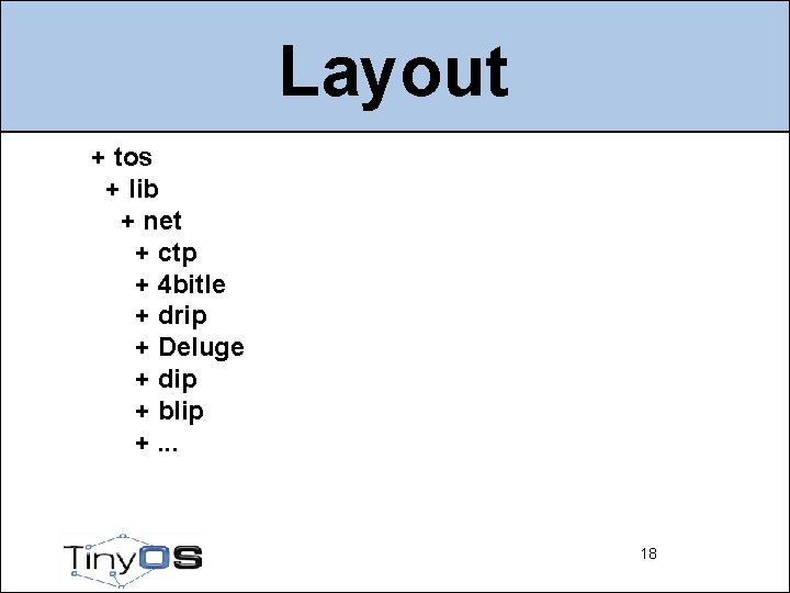 Layout + tos + lib + net + ctp + 4 bitle + drip