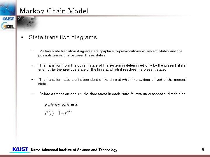 Markov Chain Model • State transition diagrams – Markov state transition diagrams are graphical