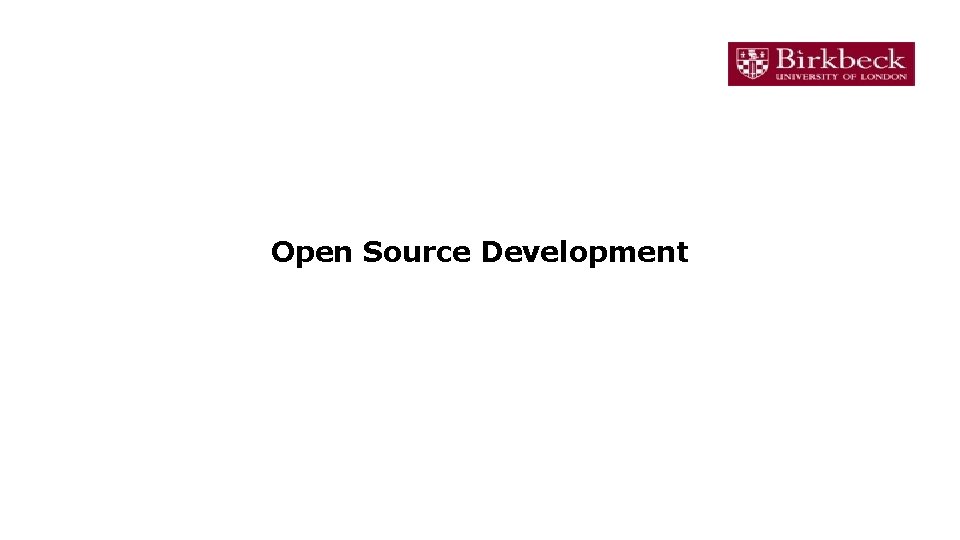 Open Source Development 