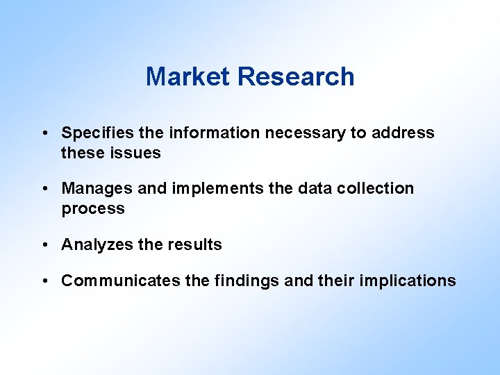 Chapter One Introduction to Marketing Research Be an