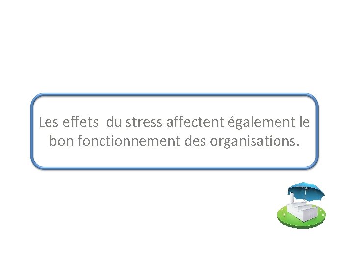 Les effets du stress affectent également le bon fonctionnement des organisations. Les effets du stress affectent également le bon fonctionnement des organisations.