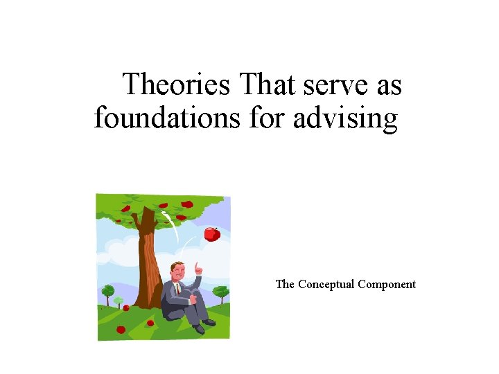 Theories That serve as foundations for advising The Conceptual Component 