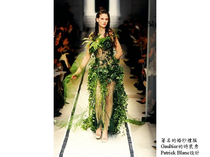 著名的婚紗禮服 Gaultier的時裝秀 Patrick Blanc設計 