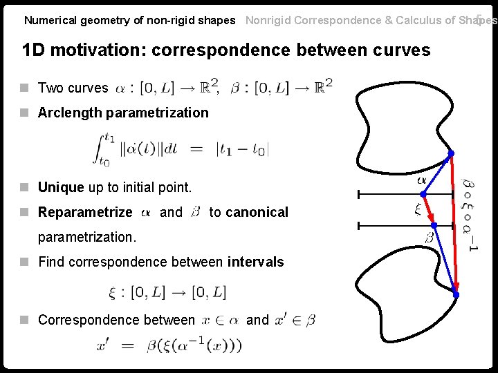 Numerical geometry of non-rigid shapes Nonrigid Correspondence & Calculus of Shapes 5 1 D Numerical geometry of non-rigid shapes Nonrigid Correspondence & Calculus of Shapes 5 1 D