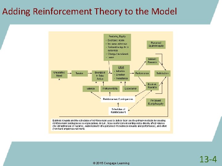 Adding Reinforcement Theory to the Model © 2015 Cengage Learning 13 -4 
