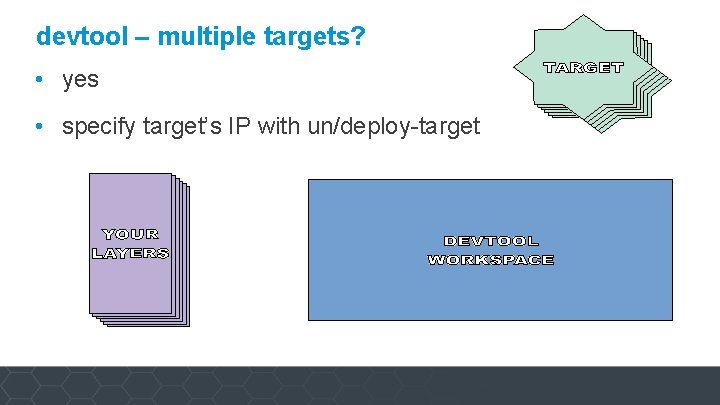 devtool – multiple targets? • yes • specify target’s IP with un/deploy-target 