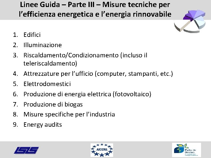 Linee Guida – Parte III – Misure tecniche per l’efficienza energetica e l’energia rinnovabile