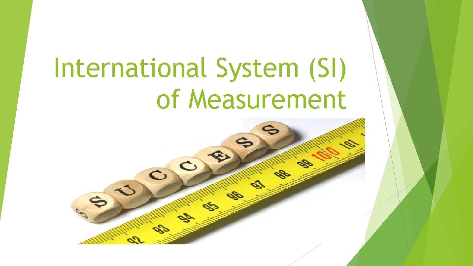 International System (SI) of Measurement 