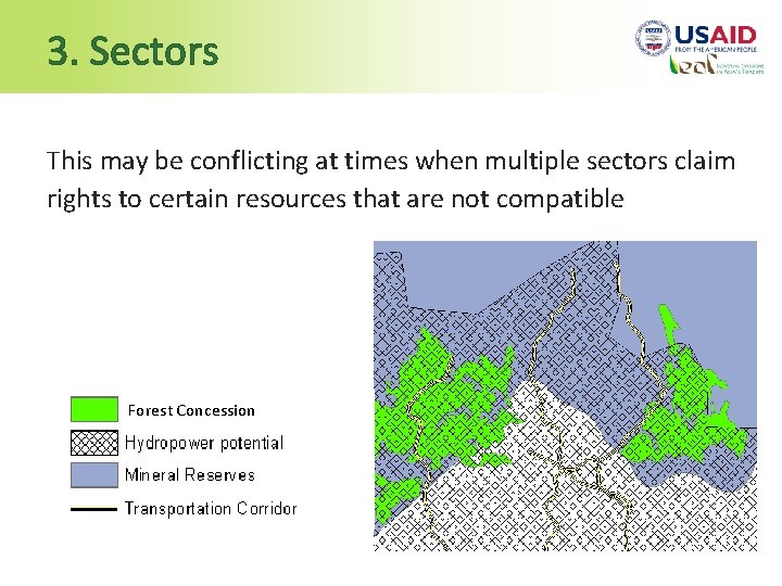 3. Sectors This may be conflicting at times when multiple sectors claim rights to