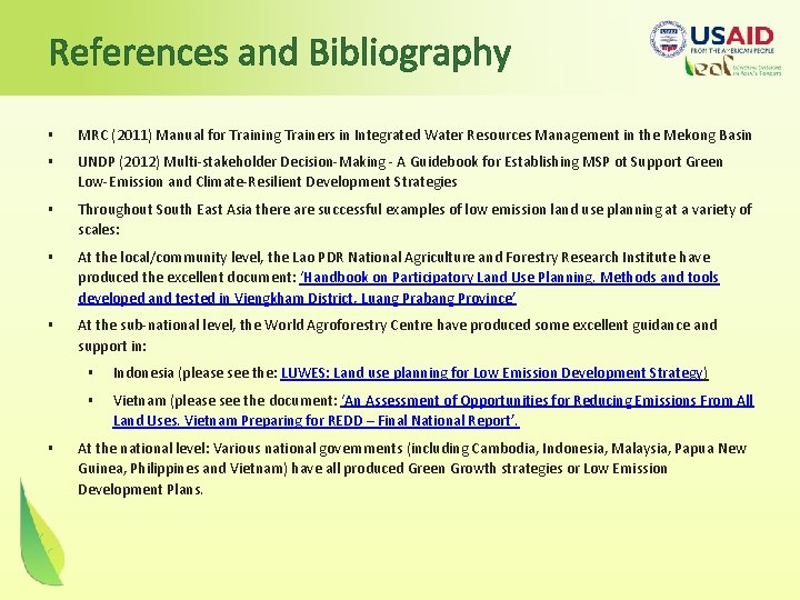 References and Bibliography § MRC (2011) Manual for Training Trainers in Integrated Water Resources