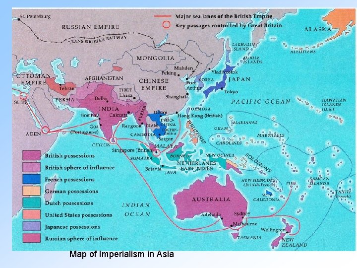 Map of Imperialism in Asia 