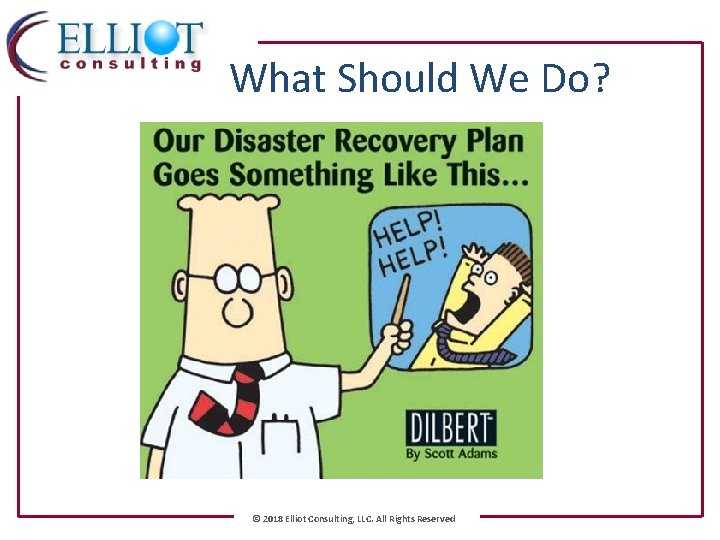 What Should We Do? © 2018 Elliot Consulting, LLC. All Rights Reserved 