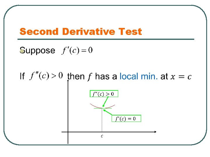 Second Derivative Test l 