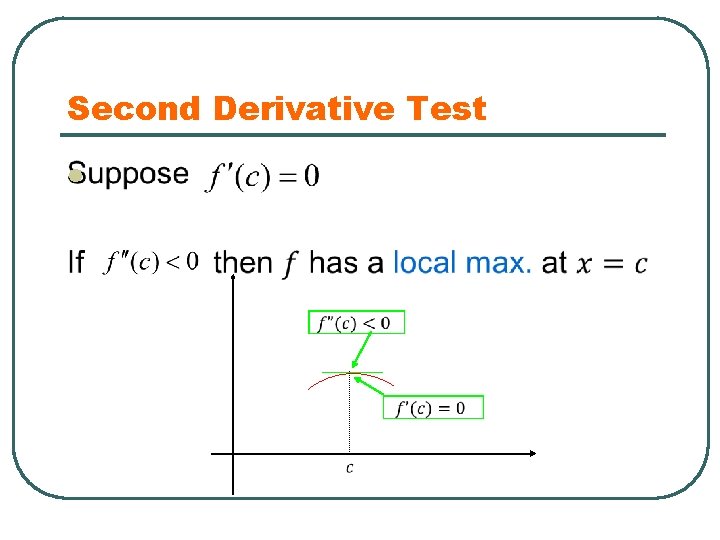 Second Derivative Test l 