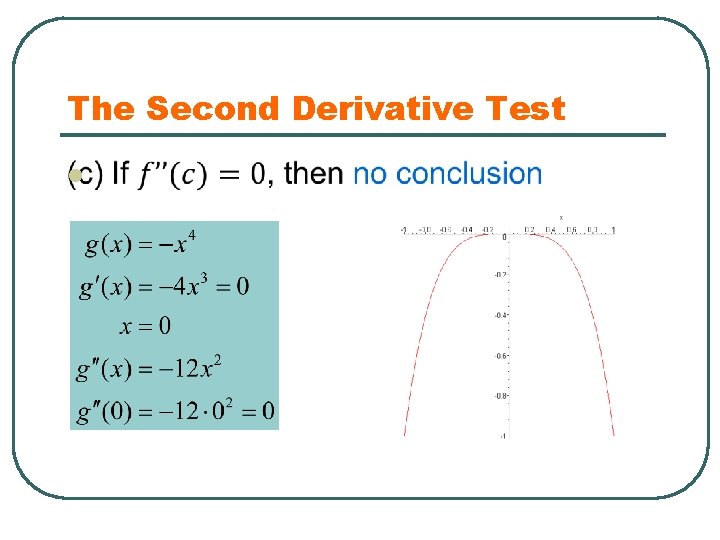 The Second Derivative Test l 