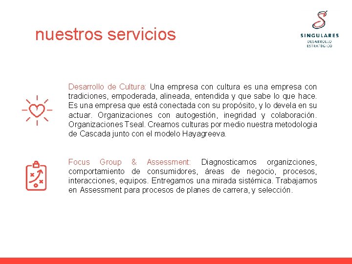 nuestros servicios Desarrollo de Cultura: Una empresa con cultura es una empresa con tradiciones, nuestros servicios Desarrollo de Cultura: Una empresa con cultura es una empresa con tradiciones,