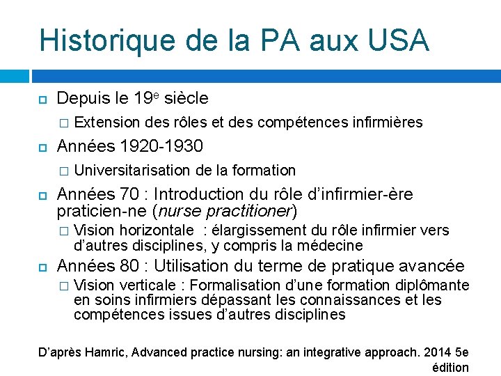 Historique de la PA aux USA Depuis le 19 e siècle � Années 1920