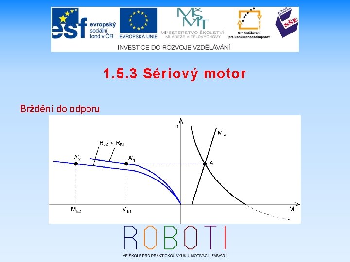 1. 5. 3 Sériový motor Brždění do odporu 