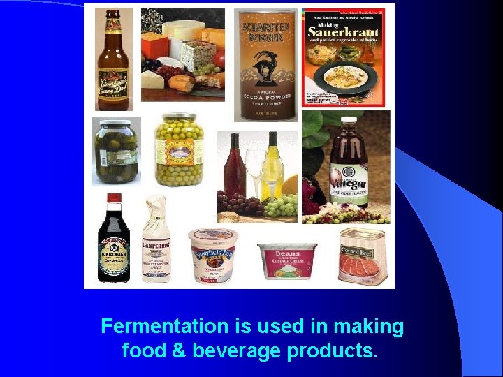 Fermentation is used in making food & beverage products. 