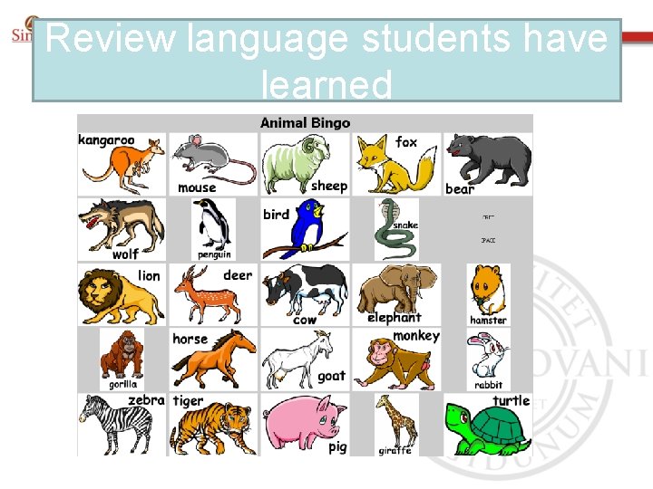 Review language students have learned 