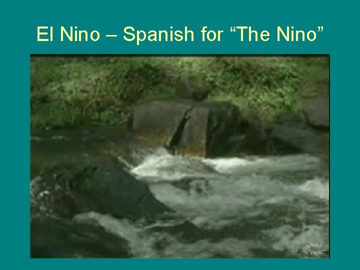 El Nino – Spanish for “The Nino” 